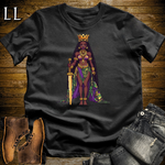 African 16 Bit Golden Sword Queen Black | African Queen Tee