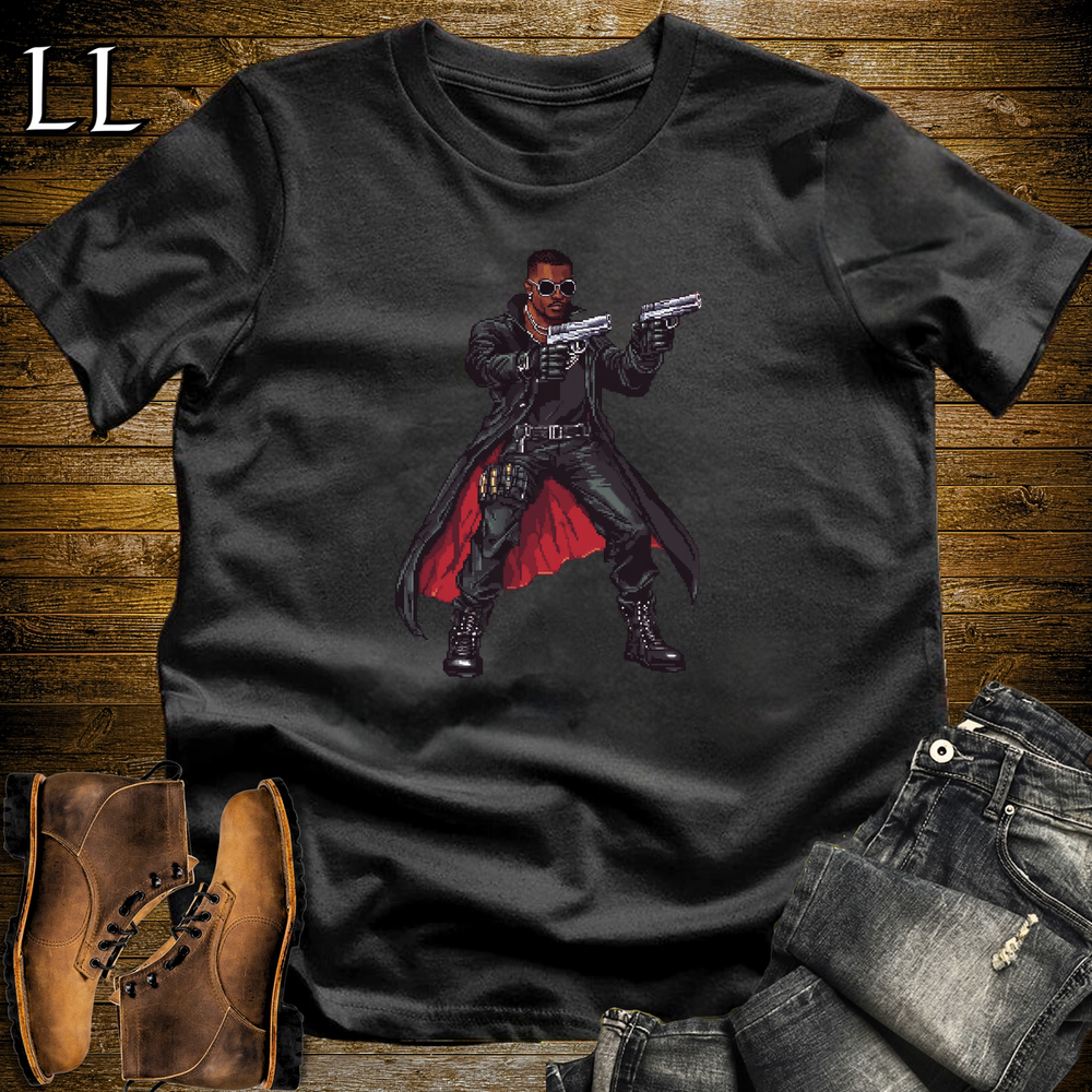 African 16 Bit Dual Wield Soldier Black | African Dual Wield Soldier 16 Bit African Tee