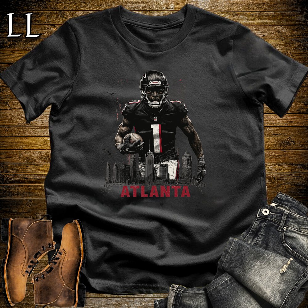 Atlanta Football Number 1 T Shirt - Black