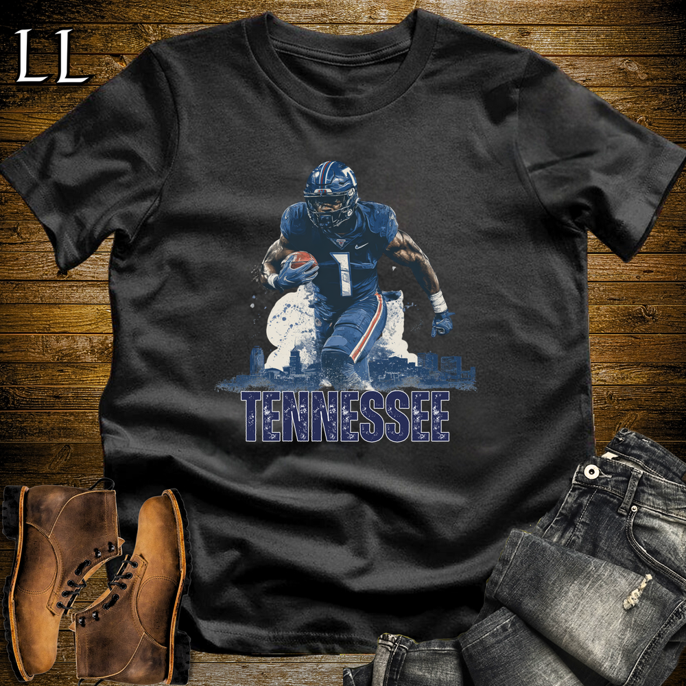 Tennessee Football Number 1 T Shirt - Black