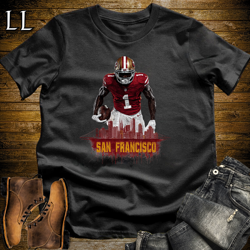 49ers Football Shirt Black | San Francisco Fan Tee