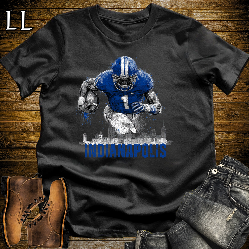 Colts Football Shirt Black | Indianapolis Fan Tee