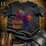 African Roots Softstyle T Shirt Black | African Heritage Pride Tee