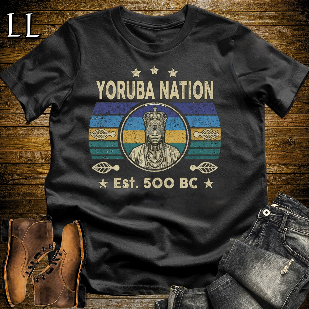 African Yoruba Nation Softstyle T Shirt - Black