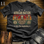 African Nation Softstyle T Shirt Black | African Pride Heritage Tee