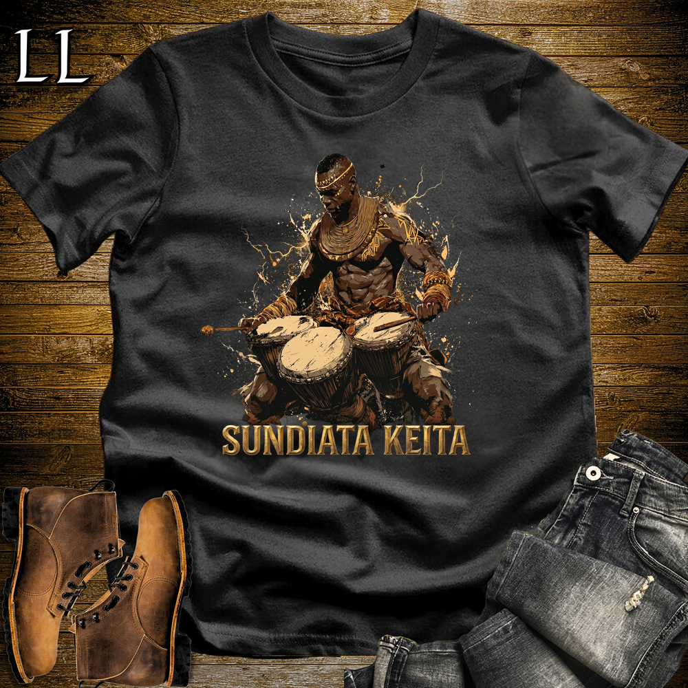 Sundiata Keita African Drum Lord T Shirt Black | African Gift