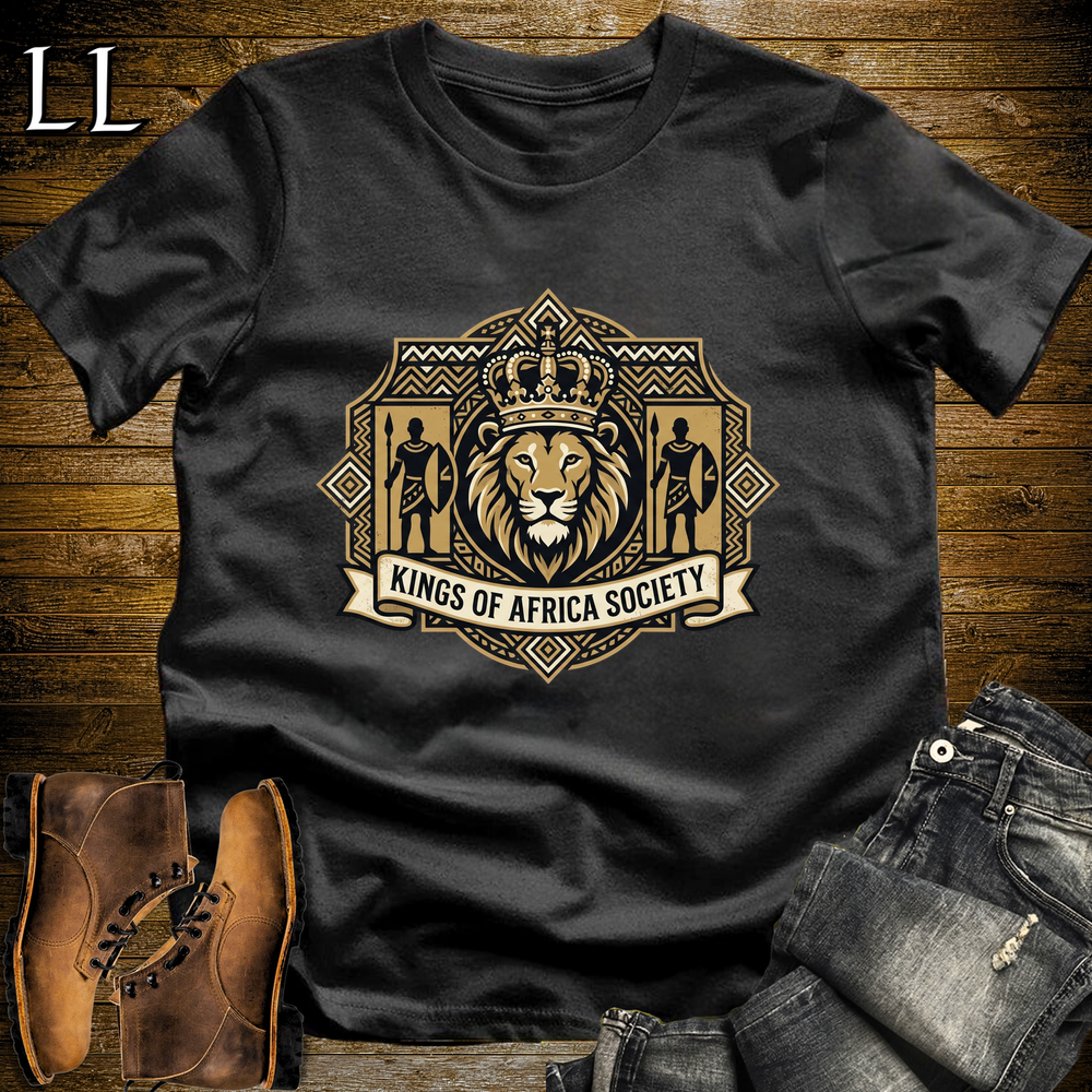Kings Of Africa Society T Shirt Black | African King Gift