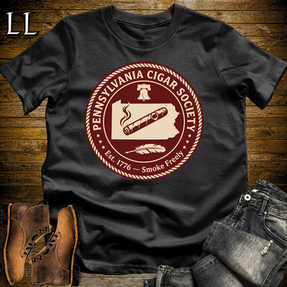 Pennsylvania Cigar Society T Shirt Black | Cigar Lover Gift