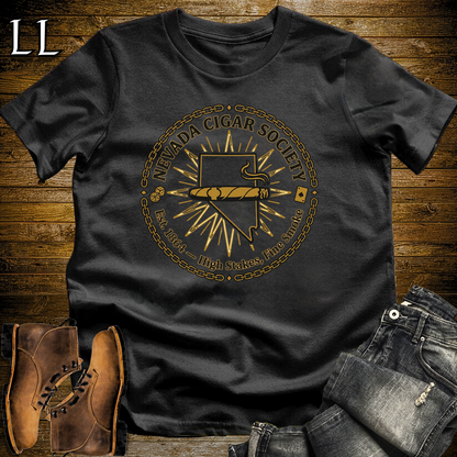 Nevada Cigar Society T Shirt Black | Cigar Lover Gift