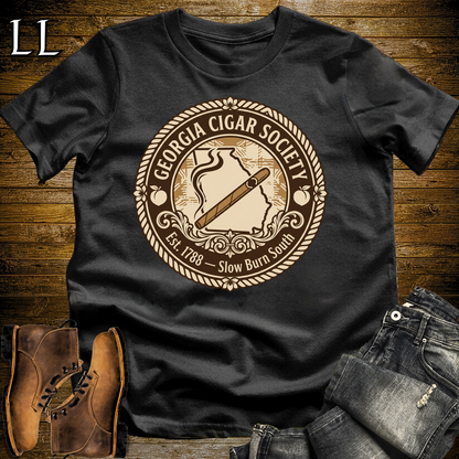 Georgia Cigar Society T Shirt Black | Cigar Lover Gift