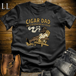 Cigar Dad Tan Softstyle Tee Black | Cigar Lover Dad Tee