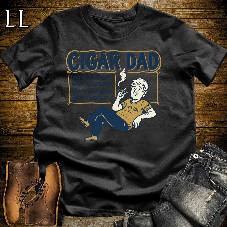 Cigar Dad Softstyle Tee Black | Cigar Lover Dad Tee