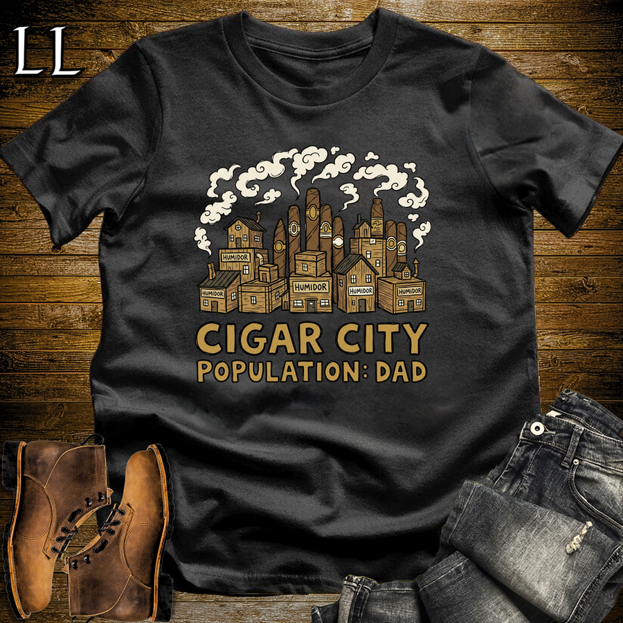 Cigar City Softstyle Tee Black | Cigar Lover Graphic Tee