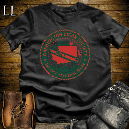 Washington Cigar Society Softstyle T Shirt Black | Cigar Lover Gift Tee