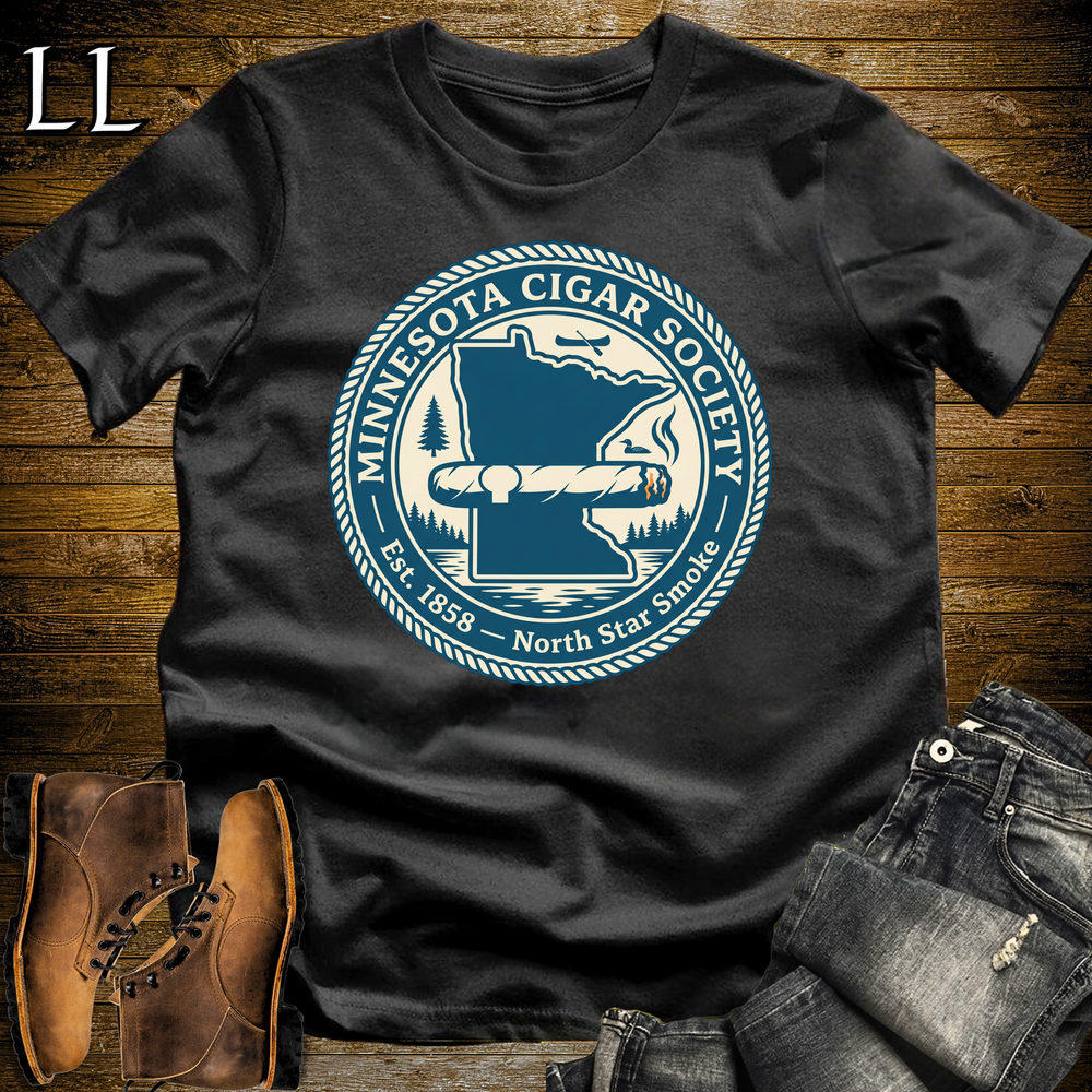 Minnesota Cigar Society Softstyle T Shirt Black | Cigar Lover Gift Tee