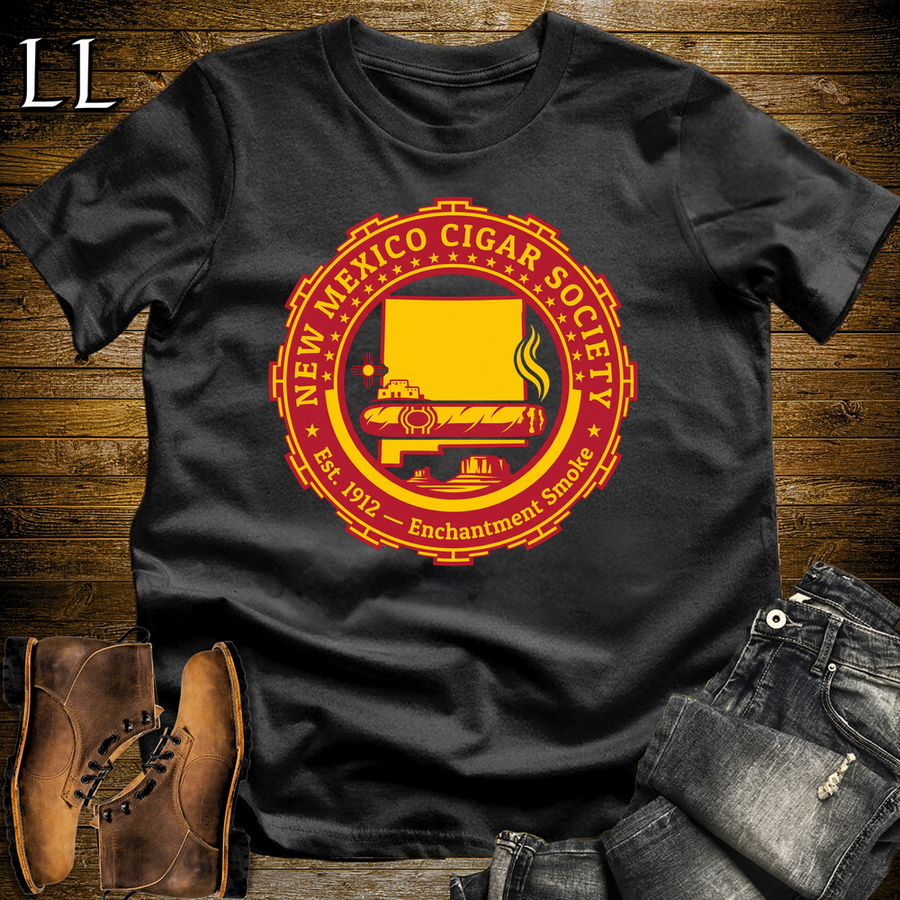 New Mexico Cigar Society Softstyle T Shirt Black | Cigar Lover Gift Tee