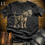Vintage Cigar Cat Softstyle T Shirt Black | Funny Cigar Shirt
