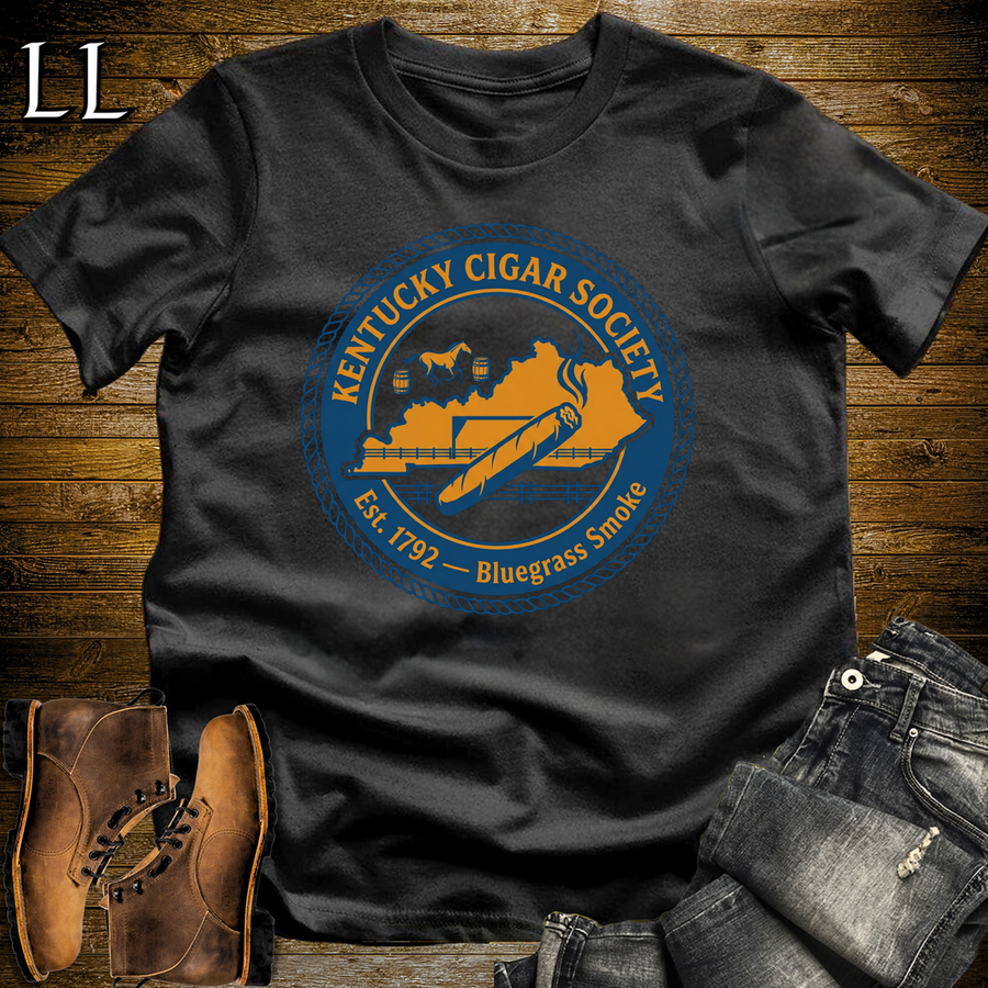 Kentucky Cigar Society Softstyle T Shirt Black | Cigar Lover Gift Tee
