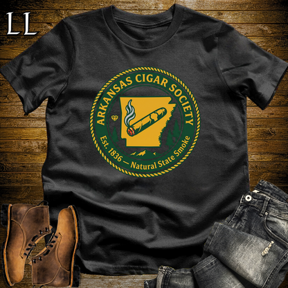 Arkansas Cigar Society Softstyle T Shirt Black | Cigar Lover Gift Tee