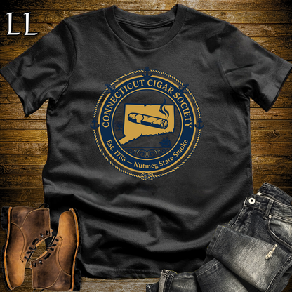 Connecticut Cigar Society Softstyle T Shirt Black | Cigar Lover Gift Tee