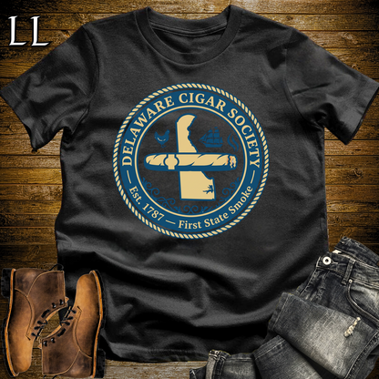 Delaware Cigar Society Softstyle T Shirt Black | Cigar Lover Gift Tee