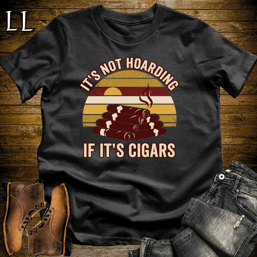 Hoarding Cigars Softstyle T Shirt Black | Funny Cigar Tee