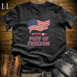 Cigar Puff Of Freedom Softstyle T Shirt Black | Patriotic Cigar Tee