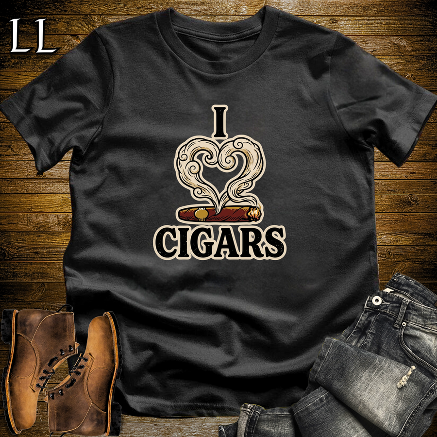I Heart Cigars Softstyle T Shirt Black | Cigar Lover Tee