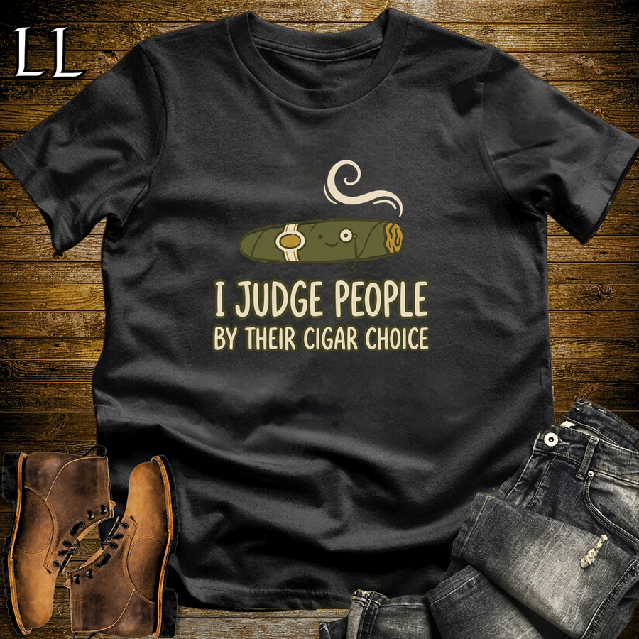 Judge By Your Cigar Softstyle T Shirt Black | Cigar Lover Tee