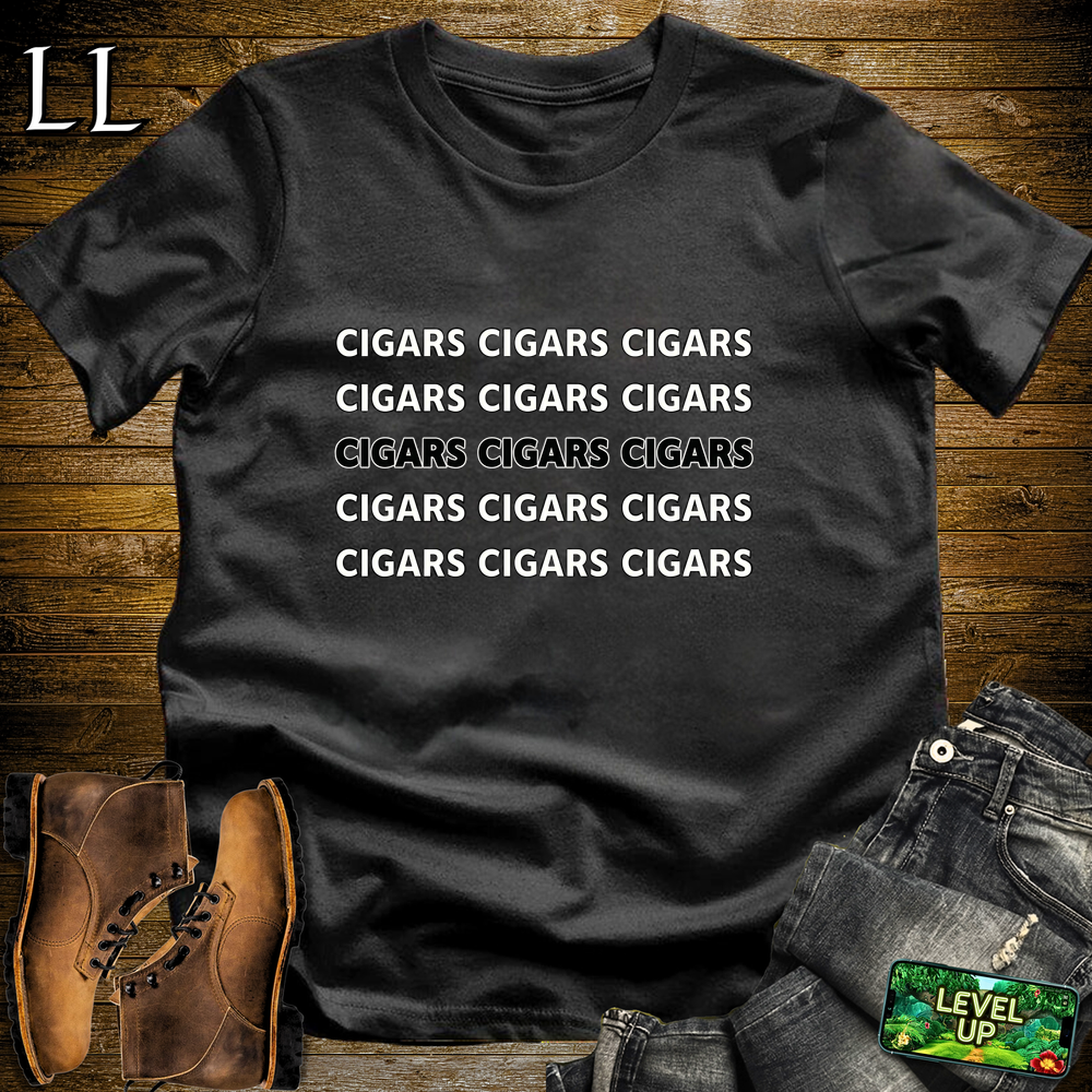 Cigars Cigars Cigars Softstyle T Shirt Black | Cigar Lover Tee