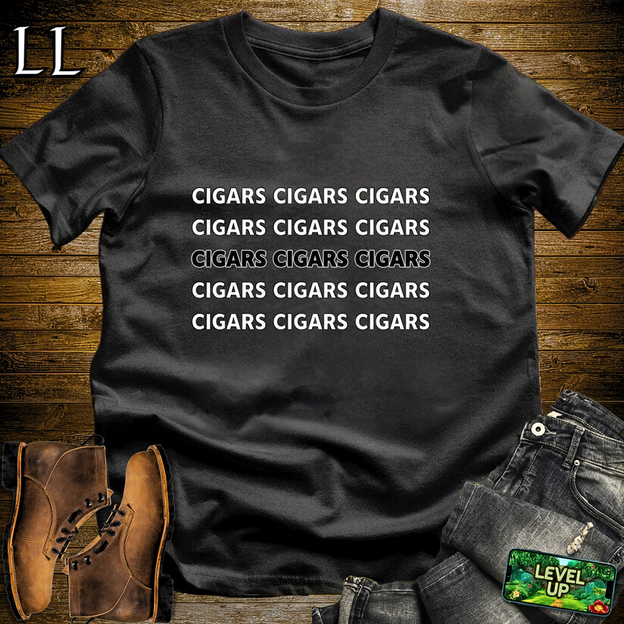 Cigars Cigars Cigars Softstyle T Shirt Black | Cigar Lover Tee
