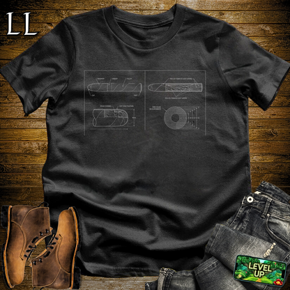 Cigar Blueprint Softstyle T Shirt Black | Cigar Lover Graphic Tee