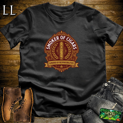Smoker Of Cigars Softstyle T Shirt Black | Cigar Lover Tee