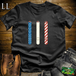 Red White And Blue Cigars Softstyle T Shirt Black | Patriotic Cigar Tee