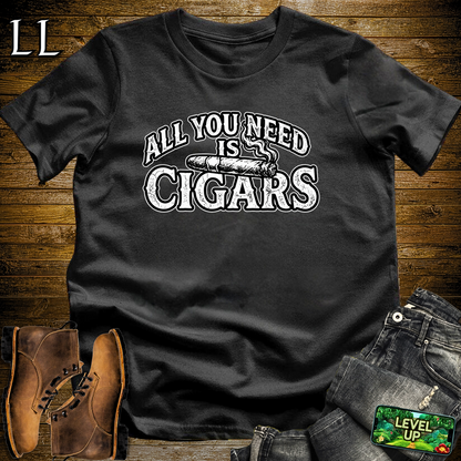 All You Need Is Cigars Softstyle T Shirt Black | Cigar Lover Tee
