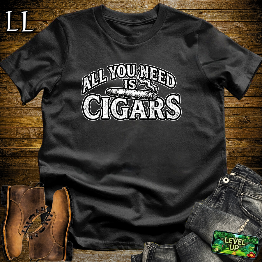 All You Need Is Cigars Softstyle T Shirt Black | Cigar Lover Tee