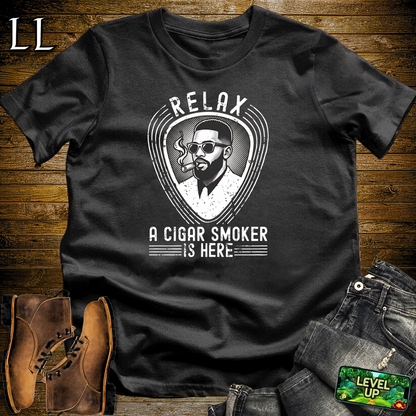 Relax A Cigar Smokers Here Softstyle T Shirt Black | Cigar Lover Tee