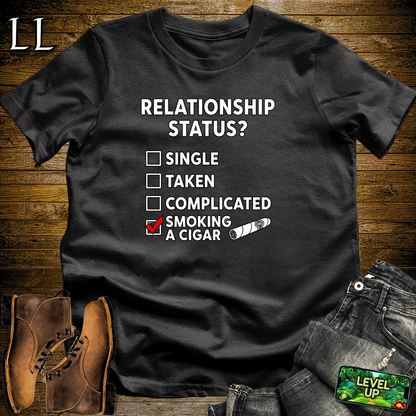 Relationship Status Cigars Softstyle T Shirt Black | Funny Cigar Tee