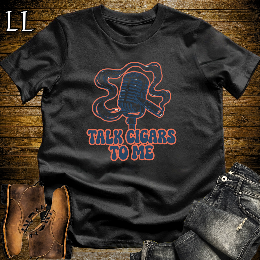 Talk Cigars To Me Softstyle T Shirt Black | Funny Cigar Tee