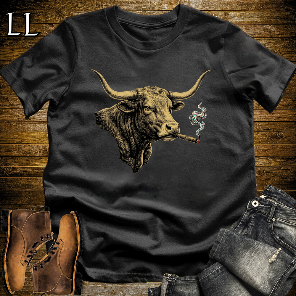 Vintage Cigar Texas Longhorn Softstyle T Shirt Black | Vintage Texas Longhorn Cigar Tee