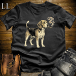 Vintage Cigar Beagle Softstyle T Shirt Black | Cigar Beagle Tee