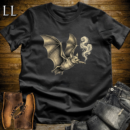 Vintage Cigar Bat Softstyle T Shirt Black | Cigar Bat Tee