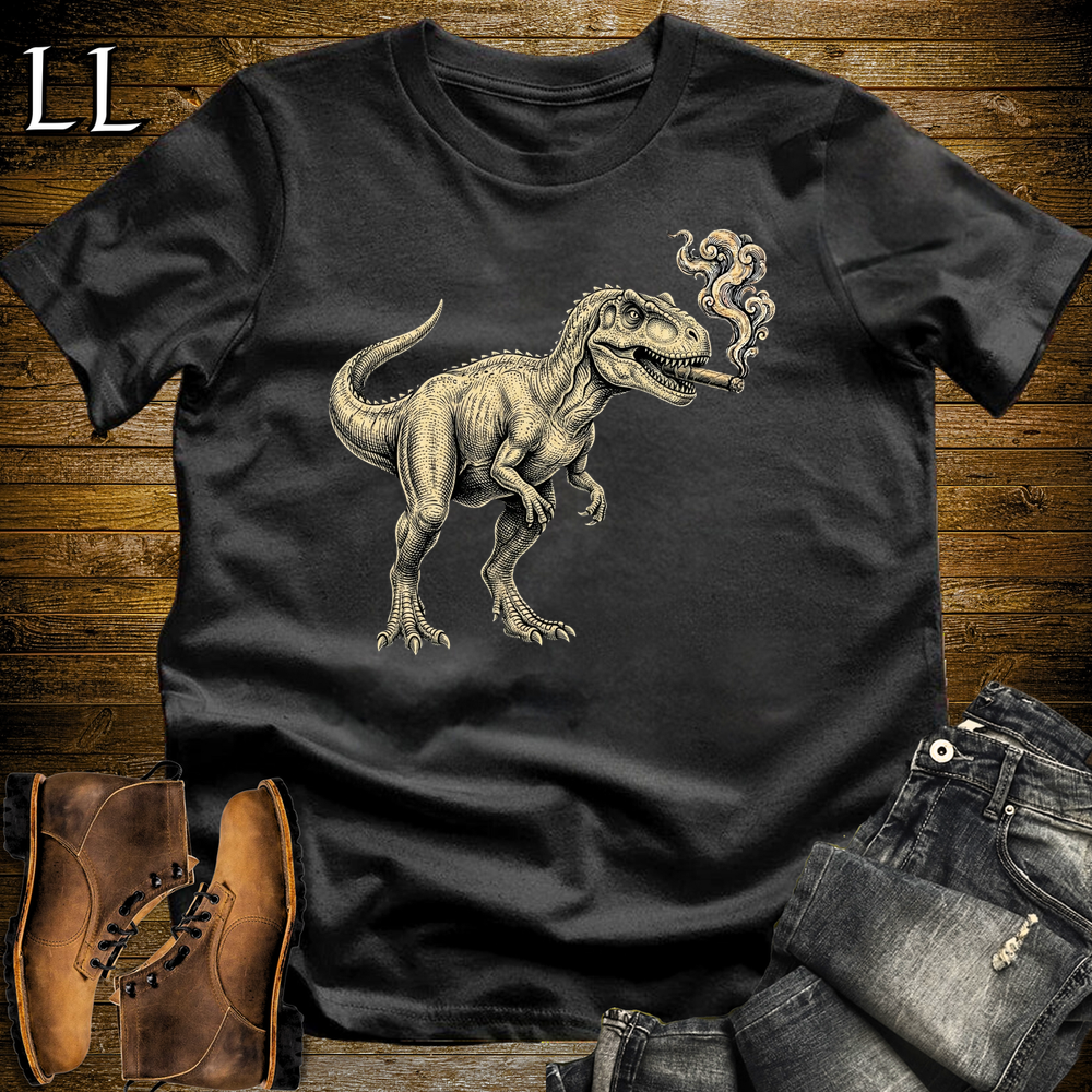Vintage Cigar Allosaurus Softstyle T Shirt Black | Cigar Allosaurus Tee
