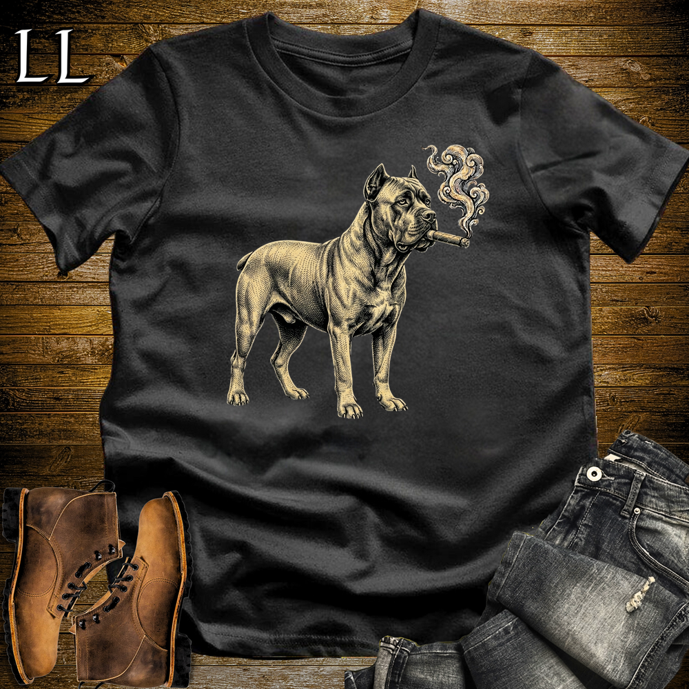 Vintage Cigar Cane Corso Softstyle T Shirt Black | Cigar Cane Corso Tee