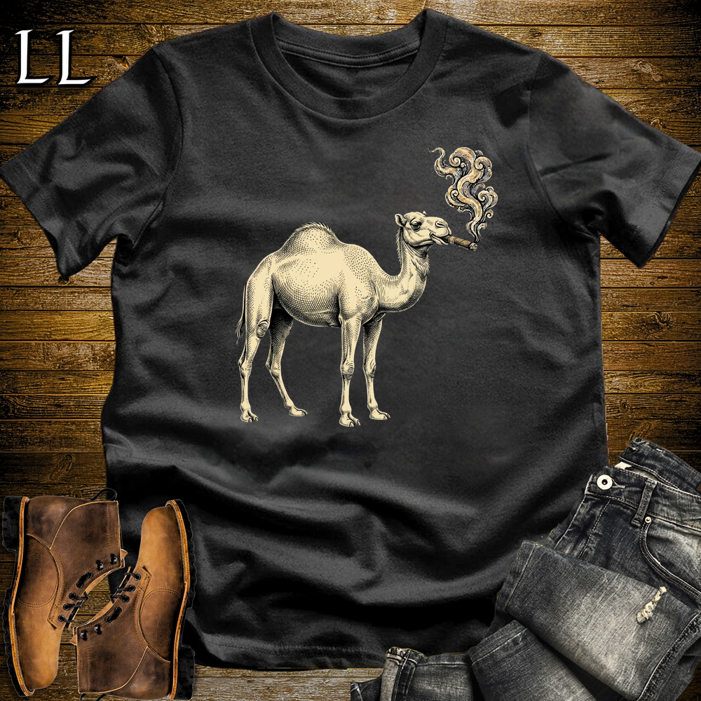 Vintage Cigar Camel Softstyle T Shirt Black | Cigar Camel Tee