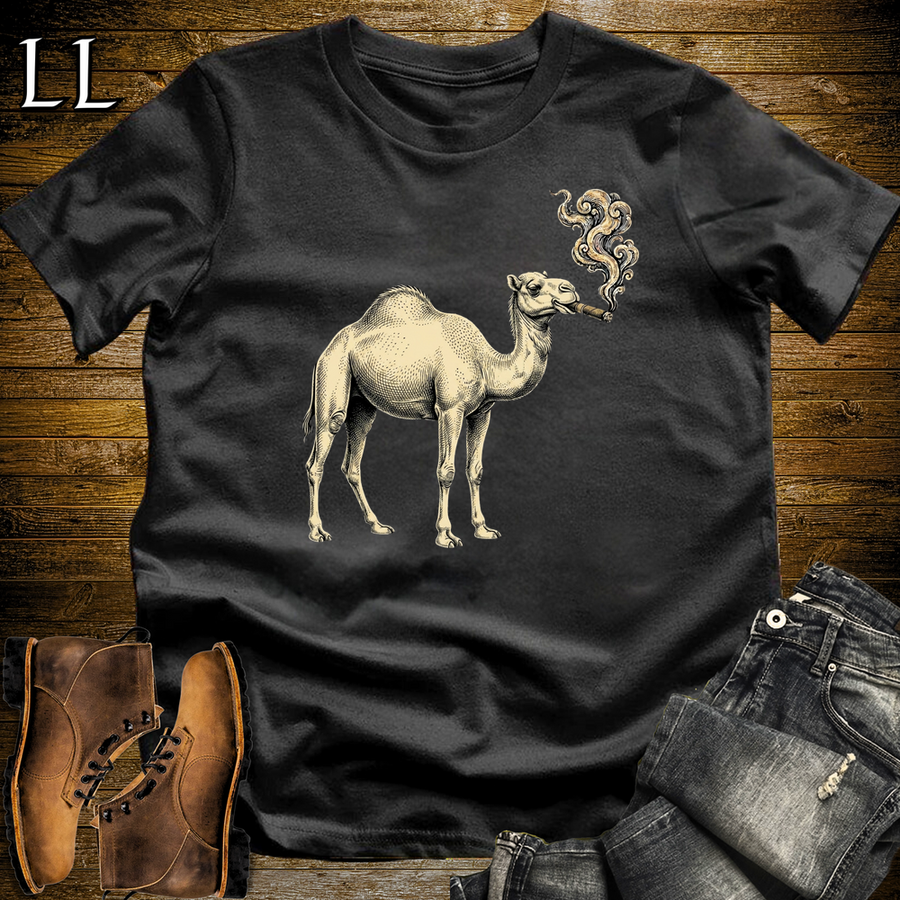 Vintage Cigar Camel Softstyle T Shirt Black | Cigar Camel Tee