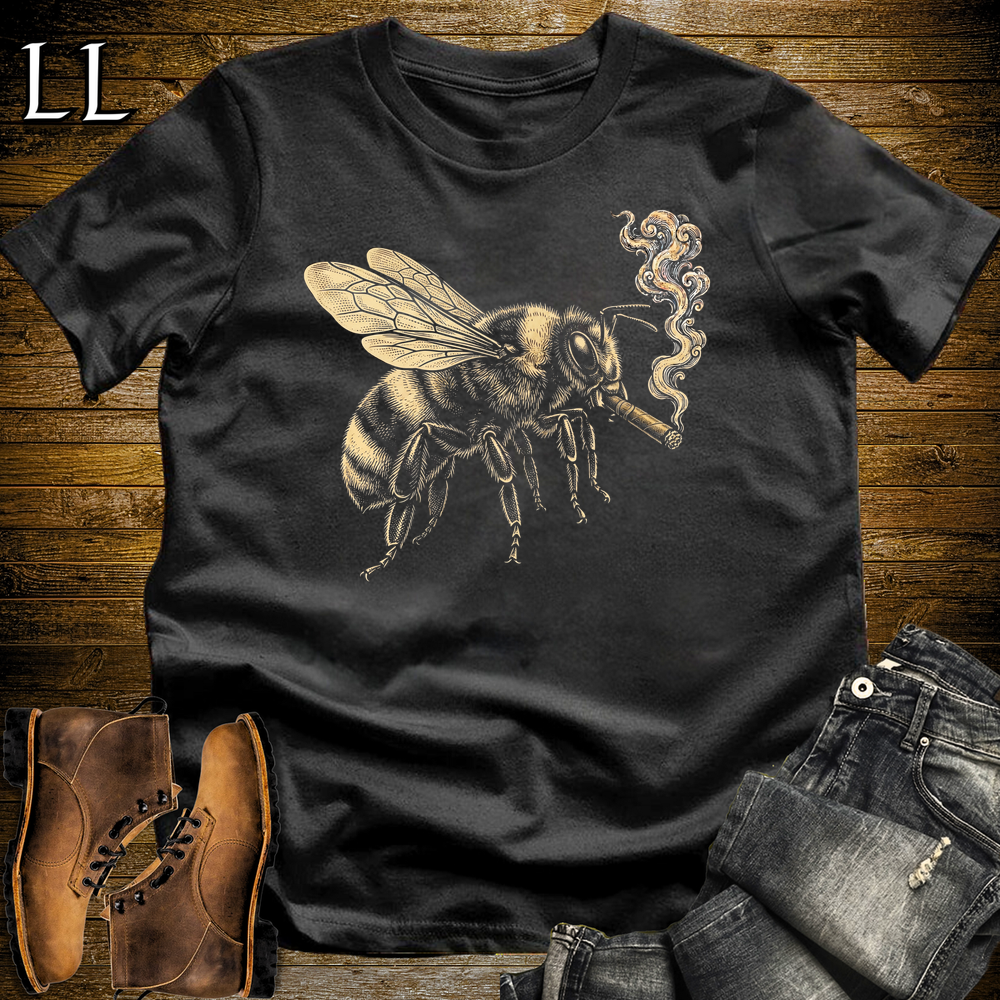 Vintage Cigar Bumblebee Softstyle T Shirt Black | Cigar Bumblebee Tee