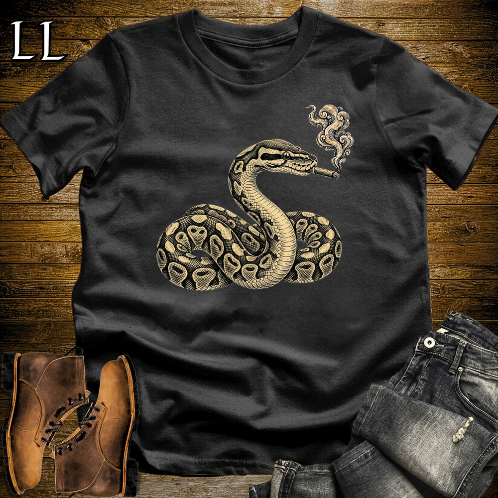 Vintage Cigar Ball Python Softstyle T Shirt Black | Cigar Ball Python Tee