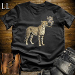Vintage Cigar Cheetah Softstyle T Shirt Black | Funny Animal Cigar Tee