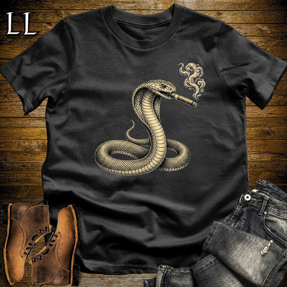 Vintage Cigar Cobra Softstyle T Shirt Black | Vintage Cigar Lover Tee